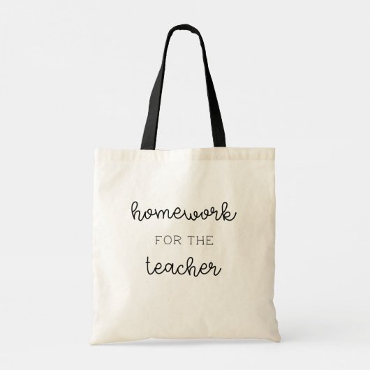 Ook leerkrachten hebben huiswerk! Beste leraar cad Tote Bag (Achterkant)