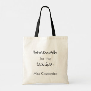 Ook leerkrachten hebben huiswerk! Beste leraar cad Tote Bag