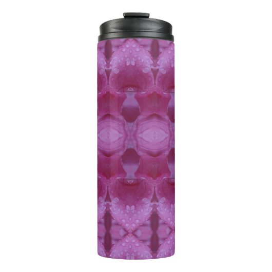 ook roze petunia ikat thermosbeker (Voorkant)