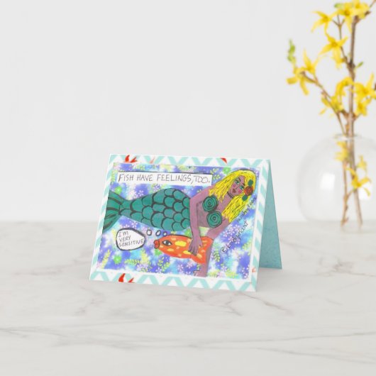 OOK VISSEN HEBBEN GEVOELENS. KAART (Gele Bloem)