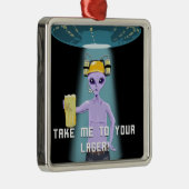 Ook vreemdelingen houden van bier! metalen ornament (Rechts)