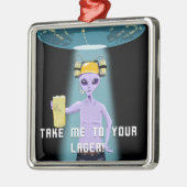 Ook vreemdelingen houden van bier! metalen ornament (Links)