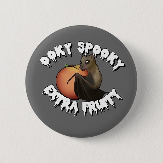 Ooky Spooky Bat Ronde Button 5,7 Cm (Voorkant)