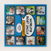 Oom 12 Foto Collage Comic Book Fun Blue Legpuzzel (Horizontaal)