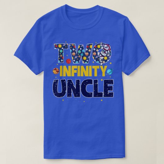 Oom-2-finiteit en verder dan geboortedag-decorptie t-shirt (Design voorkant)