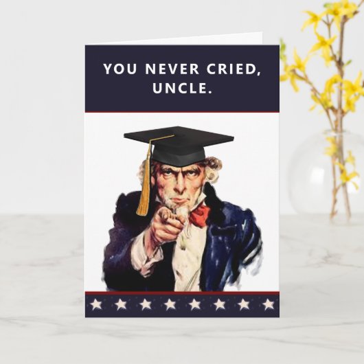 Oom Afstuderen Kaart (Gele Bloem)