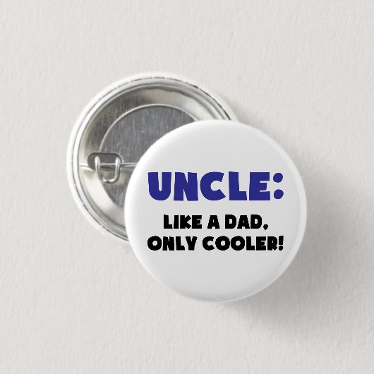 Oom: Als een slechts Koelere Papa, Ronde Button 3,2 Cm (Voorkant /achterkant)