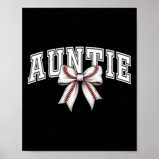 Oom Auntie Coquette Strik Boog Speldag Moederdag Poster (Voorkant)