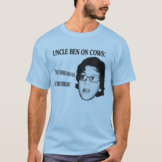 Oom Ben op koeien T-shirt (Voorkant)