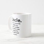 oom beste oom ooit citaat typografie oom koffiemok (Voorkant links)