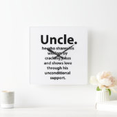 oom beste oom ooit citaat typografie oom vierkante klok (Huis)