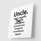 oom beste oom ooit citaat typografie oom vierkante klok (Hoek)