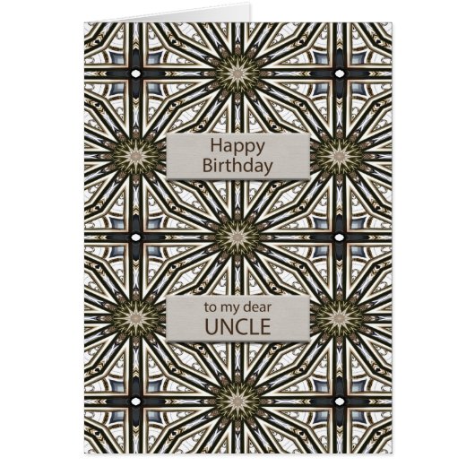 Oom Birthday Abstract Mandala Design (Voorkant)