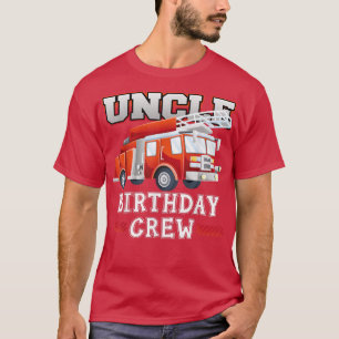 Oom Birthday Crew Fire Truck Familie T-shirt