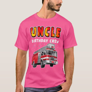 Oom Birthday Crew Party Fire Truck Boy Kinder Fire T-shirt