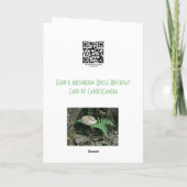 Oom Birthday Fern en paddenstoel bij Stump Kaart (Achterkant)