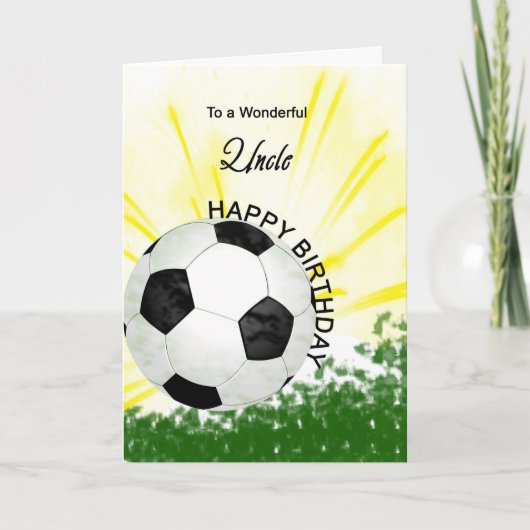 oom Birthday Soccer Card Kaart (Voorkant)
