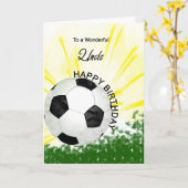 oom Birthday Soccer Card Kaart (Gele Bloem)