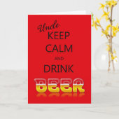 Oom, blijf kalm en drink bierkaart kaart (Gele Bloem)