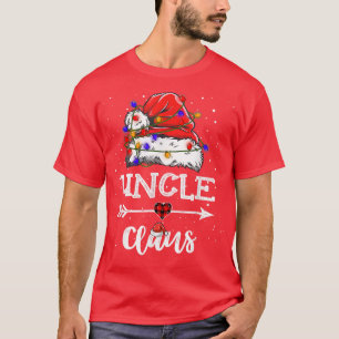 Oom Claus Kerstmis lichte Pajama familie komt over T-shirt