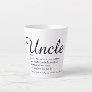 Oom Cool Fun Elegant Script Black en White Latte Mok