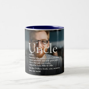 Oom Cool Fun Moderne Typografische Citaat Foto Tweekleurige Koffiemok
