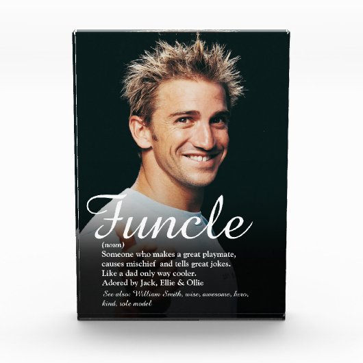 Oom Cool Fun Oom Elegant Schrift Fotoblokken (Voorkant)