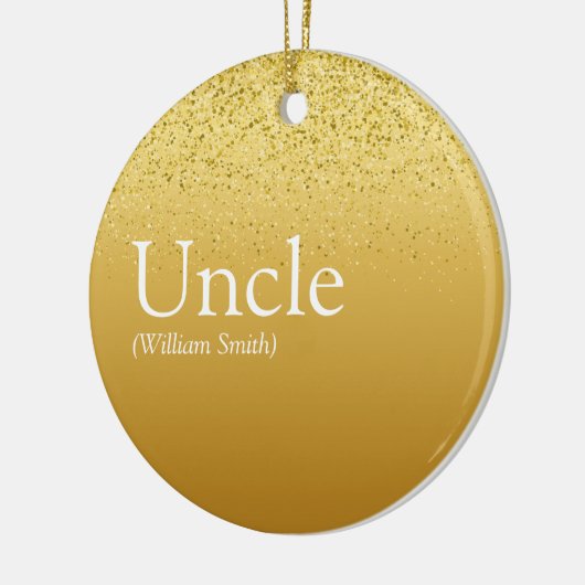 Oom Cool Fun Quote Modern Gold Glitter Glam Keramisch Ornament (Links)