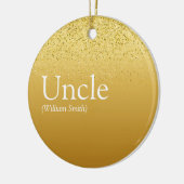 Oom Cool Fun Quote Modern Gouden Glitter Glam Keramisch Ornament (Links)