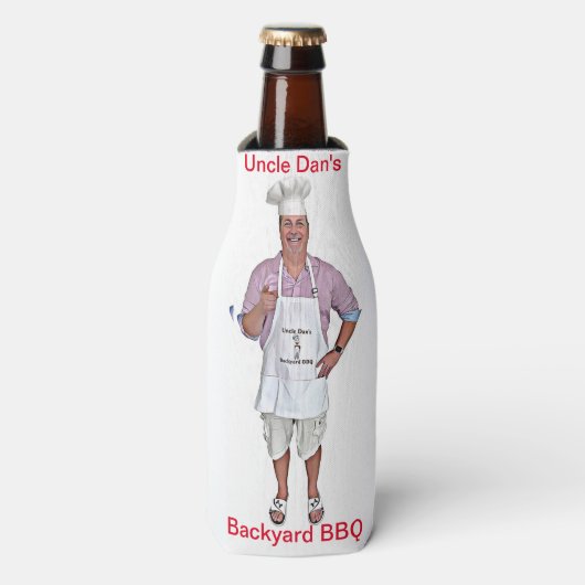 Oom Dan's achtertuin BBQ-koeler Flesjeskoeler (Fles Voorkant)