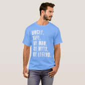 Oom Dave de man, de mythe, de legende, grappige Da T-shirt (Voorkant volledig)