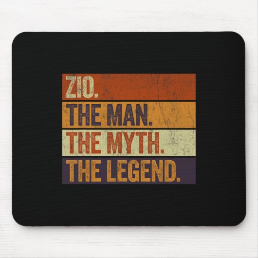 Oom De Man De Mythe De Legende Grappig Retro Vader Muismat (Voorkant)