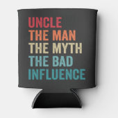 Oom de man de mythe de slechte invloed grappig blikjeskoeler (Voorkant)