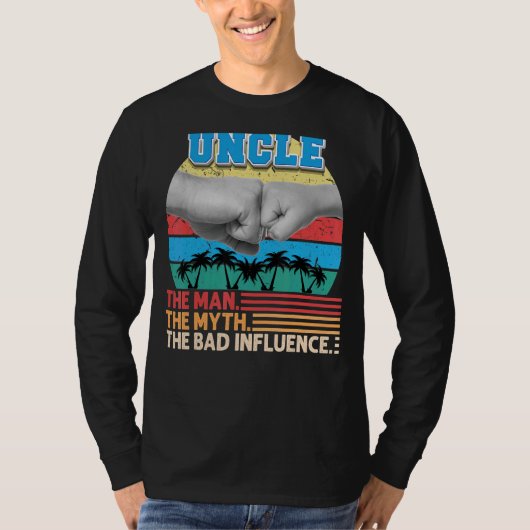 Oom de Man mythe de slechte invloed vader dag T-shirt (Voorkant)