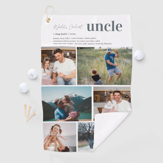 Oom Definitie | 7 Foto gepersonaliseerd Golfhanddoek (Insitu)