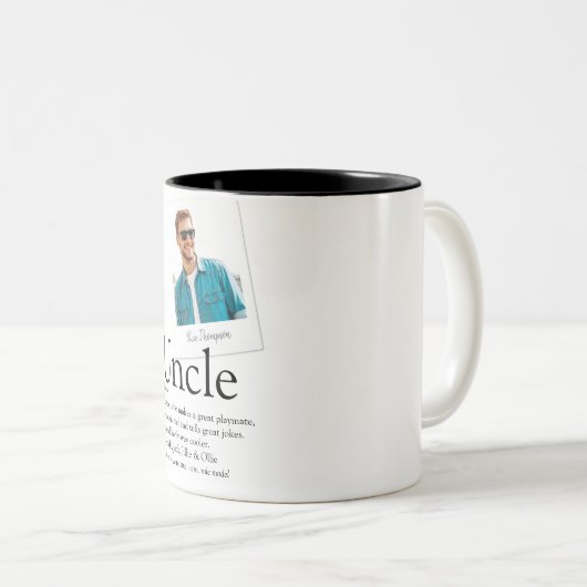 Oom Definitie Foto Tweekleurige Koffiemok (Voorkant rechts)