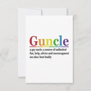Oom Definitie Regenboog Grappig Cadeau Bedankkaart