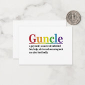 Oom Definitie Regenboog Grappig Cadeau Notitiekaartje (Voorkant / Achterkant in situ)