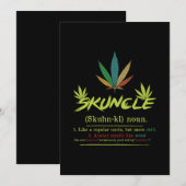 Oom Definition Wiet Roken Oom Grappige Stoner Kaart (Voorkant / Achterkant)