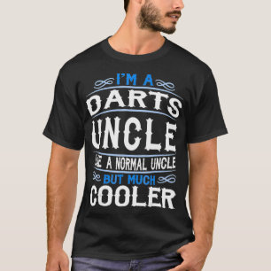 Oom die houdt van Darts In een Cool Uncle Bullseye T-shirt
