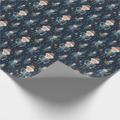 Oom Drosselmeyer: Blauw Notenkraker Ballet Cadeaupapier (Hoek)