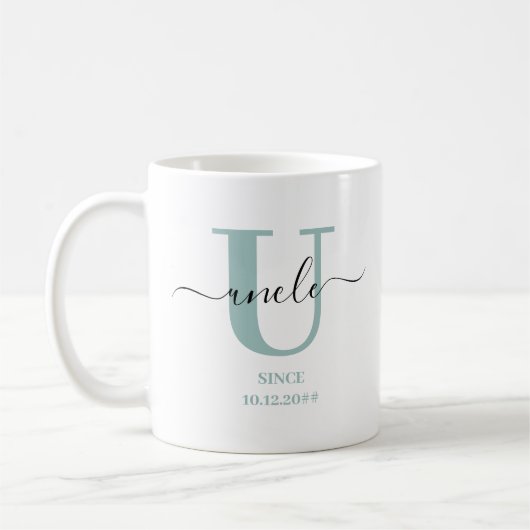 Oom Elegant Script Monogram Koffiemok (Links)