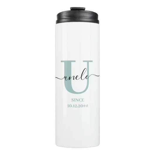 Oom Elegant Script Monogram Thermosbeker (Voorkant)