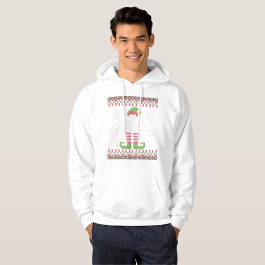 Oom Elf Ugly Kerstmis Hoodie (Voorkant volledig)