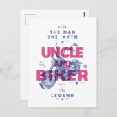 Oom en fietser het man de mythe van de legende briefkaart (Voorkant / Achterkant)