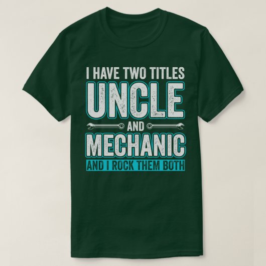 Oom en Mechanic Grappige Garage Fixing s Oom T-shirt (Design voorkant)