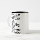 Oom en Niece De Legend Tweekleurige Koffiemok (Voorkant links)