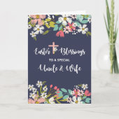 Oom en Vrouw Pasen Zegeningen van Verrezen Christu Kaart (Voorkant)