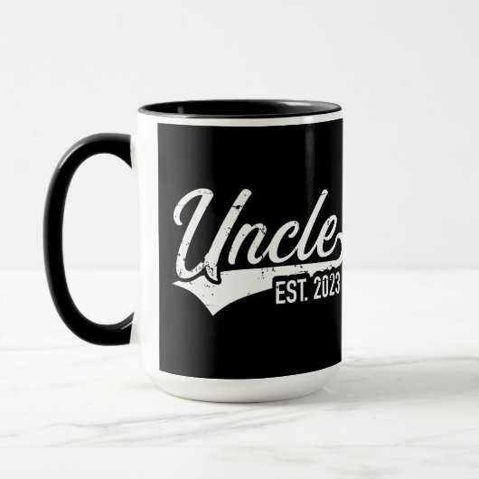 Oom est. 2023 voor zwangerschapsaankondiging mok (Links)