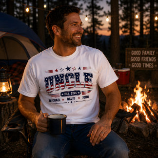 Oom Est 2026 USA Patriottische Vlag Aangepaste Kin T-shirt